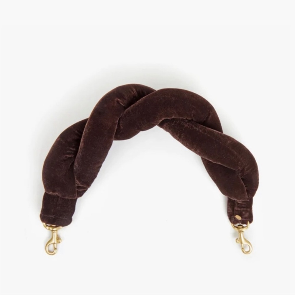 Clare V Twisted Puff Top Handle in Tobacco Velvet NWOT